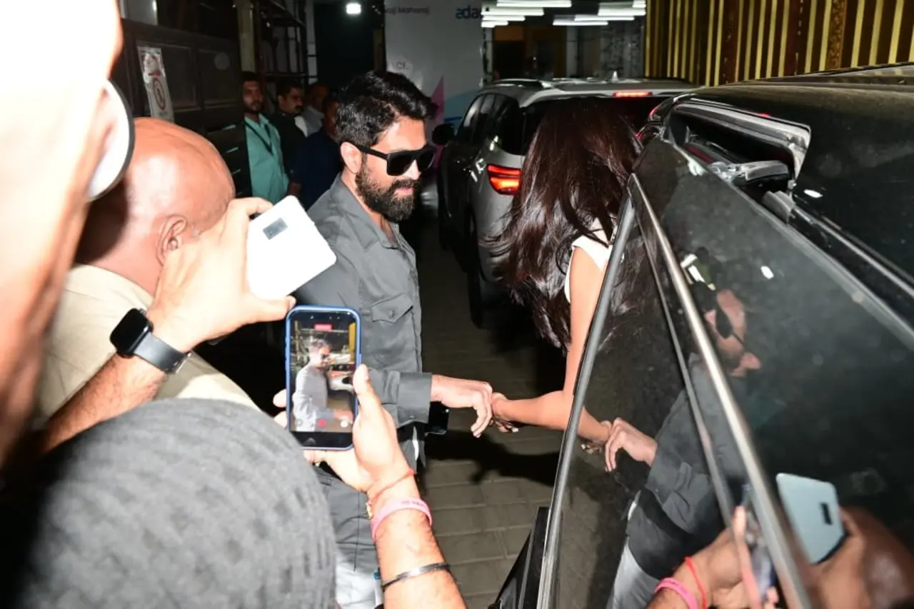 Yash was spotted at the airport with wife Radhika Pandit as the couple jetted off for a holiday to celebrate her birthday. 